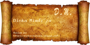 Dinka Mimóza névjegykártya